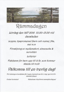 Välkomna till årets Rämmadag lördag 16/7 vid Dansladan från klockan 10